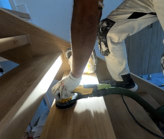 Stairs staining & refinishing:
