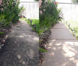 Sidewalk pressure washing