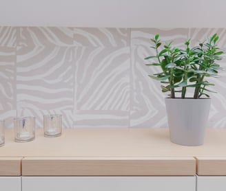 Patterned Glass Splashback