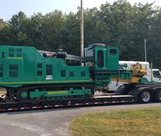 a truck with a crane on it's back