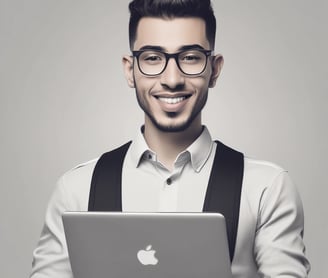 man standing near white wall