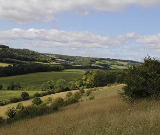 A view down a picturesque vale in the Chilterns