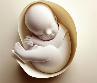 New born baby paper art