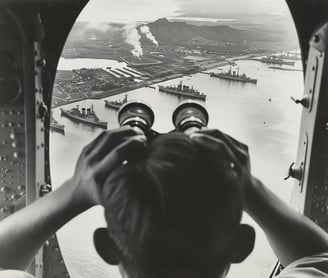 Aerial View of Pearl Harbor, 1941 