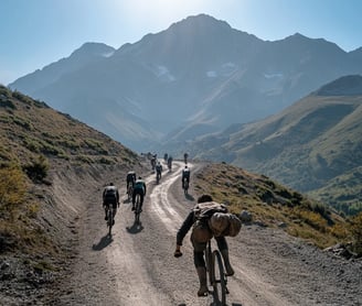 High alpine pass in southern France under blazing sun