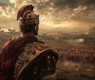 Roman Battlefield, 450 AD Valentinian III, now an adult, watching nervously