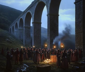Wales, 1805 – Festive Evening by Lantern Light