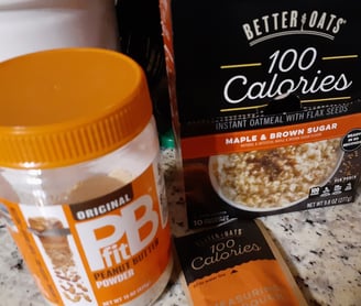 oats with flax and peanut butter powder