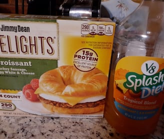 JD Delights croissant turkey sausage egg white an cheese