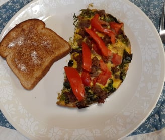 sausagespinacharugulafritatta