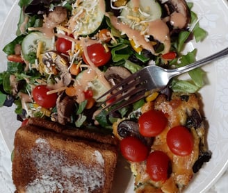 fritatta with salad