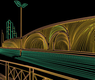 Représentation graphique d'un espace urbain en transformation