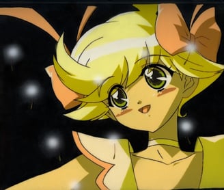 a woman with blonde hair and a yellow dress