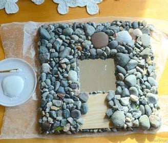 glue rocks to wood