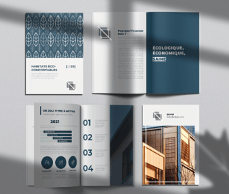 Maquette mise en page catalogue magazine charte graphique