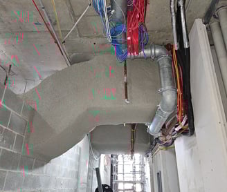 Vermiculite, Fire Spray on duct
