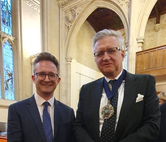 James D. Wenn with Lord Mayor of London, Alastair King