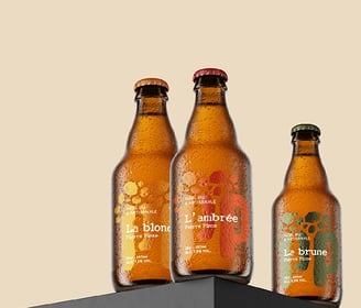 Design des bouteilles de bières de Pierre Pinte
