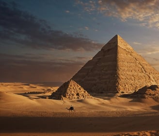 The Pyramids at sunset