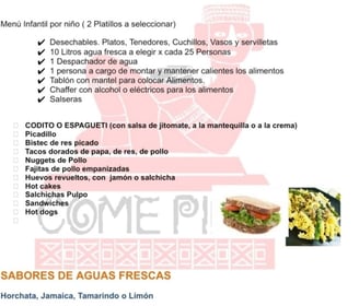menu infantil