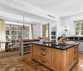 Beautifully appointed luxury kitchen at Finca Santa Katerina