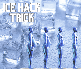 a group of three blue alien - like figures standing in front of a group of