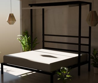 Lazy Bed with overhead TV mount
