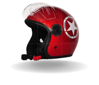 DASS BOMBER Red Helmet