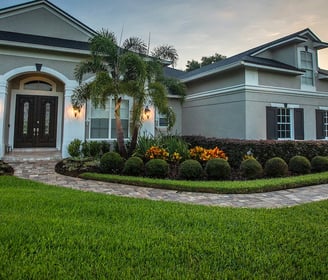 a house with a nice front yard and landscaping