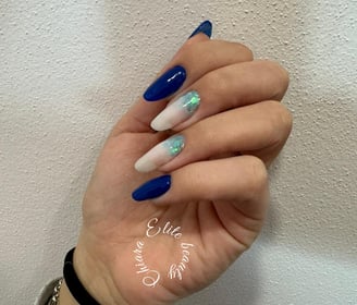 a women with a manicure and nail art