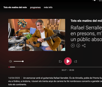 Portada del programa Tots els Matins del món de Catalunya Música - Catalunya Radio