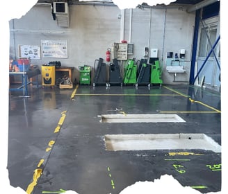 lavage d'un garage automobile par proclean marseille