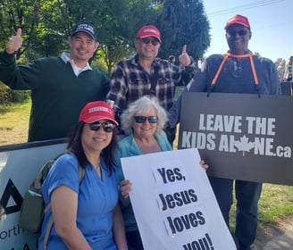 Parents concerned about SOGI march to protect their children.