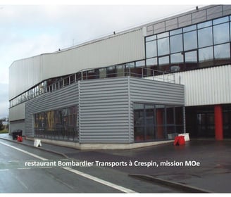 plandarchi Arras - res­tau­rant Bom­bar­dier Trans­ports à Cres­pin, mis­sion MOe