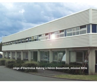 plandarchi Arras - siège d'Elec­tro­lux Ba­king à Hé­nin-Beau­mont, mis­sion MOe