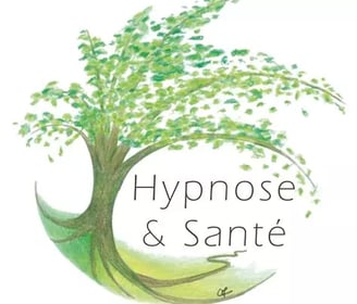 Arbre artificiel racines visibles et inscription entre les branches et les racines: Hypnose et Santé