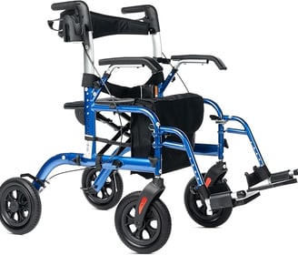 2 in 1 rollator walker transport chair