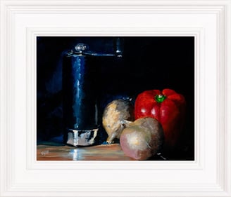 kitchen original oil by Chris Gill