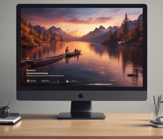 A laptop screen displays a web page featuring a mix of movie and TV show covers, highlighting popular titles and a Hulu and Disney+ bundle promotion. There are visible icons and images of films and shows alongside promotional text offering entertainment and live sports.