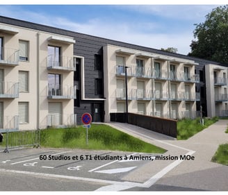 plandarchi Arras - 60 Stu­dios et 6 T1 étu­diants à Amiens, mis­sion MOe