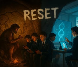 a group of people sitting at a table with laptops