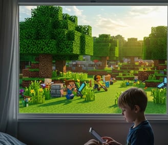 a boy playing with a remote control system