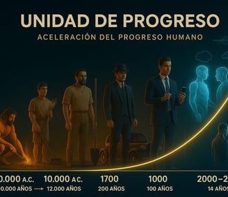Gráfico de las Revoluciones industriales y la Era de la Humanidad Aumentada