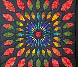 Reverse applique starburst