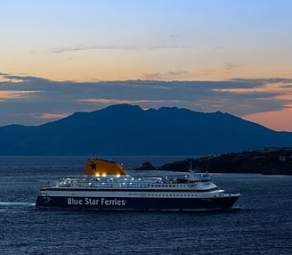 Ferry from Atehns to Mykonos Greece