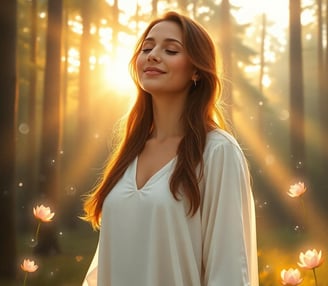 a woman with long hair and a white shirt