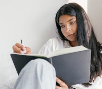 woman journaling
