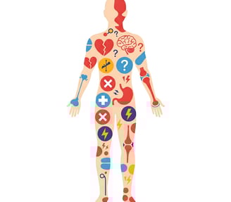 A human body with multiple problems
