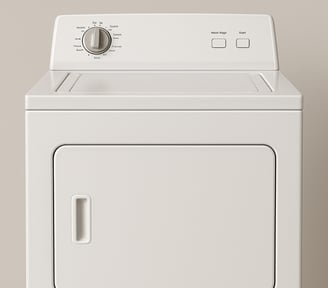 White Admiral dryer shown beside a service description highlighting common dryer repair issues