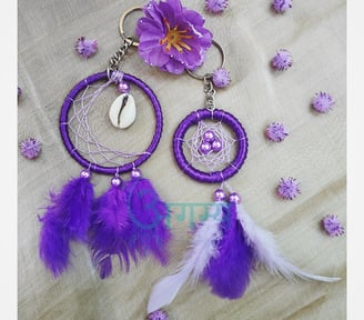 Purple Keychain Dreamcatcher